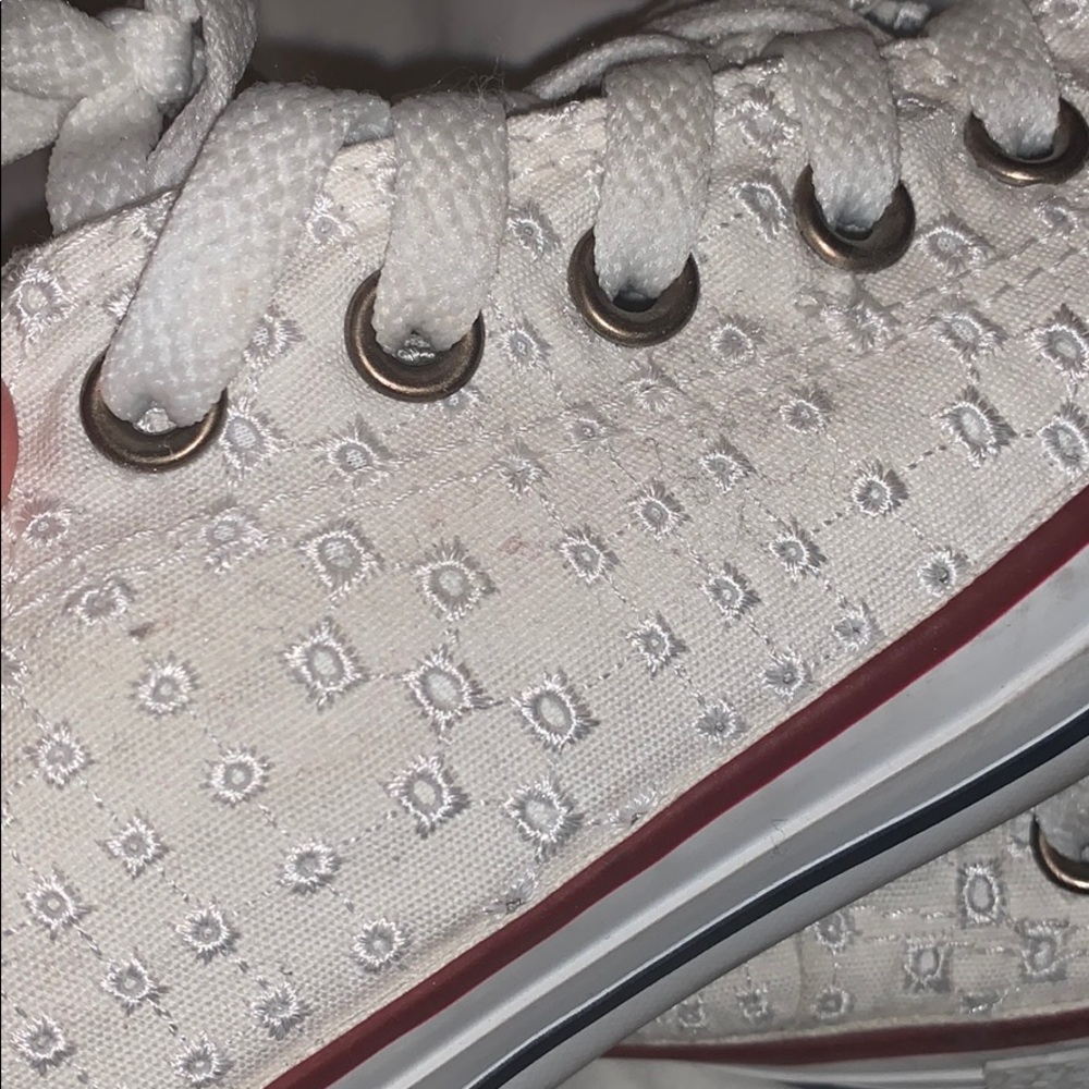 White Patterned Converse - image 5